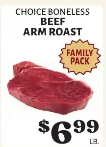 Harter House Choice boneless beef arm roast offer