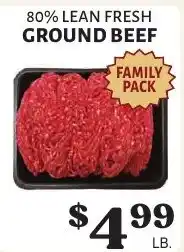 Harter House 80% lean fresh ground beef offer