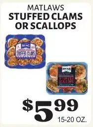 Harter House Matlaws stuffed clams or scallops offer