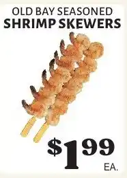 Harter House Old Bay Seasoned Shrimp Skewers offer