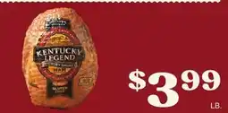 Harter House Kentucky legend ham offer