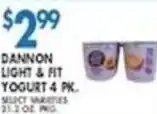 Associated Dannon light & fit yogurt offer