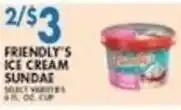 Associated Friendly's ice cream sundae offer