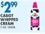 Associated Cabot whipped cream offer