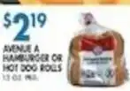 Associated Avenue a hamburger or hot dog rolls offer