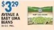 Associated Avenue A baby lima beans offer