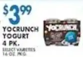 Associated Yocrunch yogurt 4 pk. offer