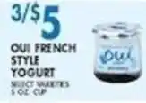 Associated Oui French Style Yogurt offer