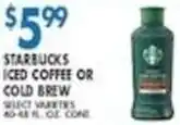 Associated Starbucks iced coffee or cold brew offer
