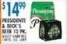 Associated Presidente & Rick's Beer offer