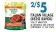 Associated Italian village cheese ravioli offer
