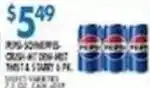 Associated Pepsi Crush, Diet Pepsi, Thirst Quencher, and Diet Pepsi offer