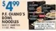 Associated P.F. Chang's bowl noodles offer