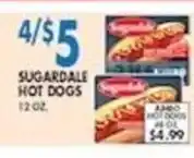 Associated Sugardale hot dogs offer