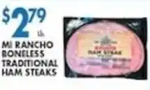 Associated Mi Rancho boneless traditional ham steaks offer