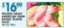 Associated Frozen great american farm raised tilapia fillet offer