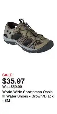 Cabela's World Wide Sportsman Oasis III Water Shoes - Brown/Black - 8M offer