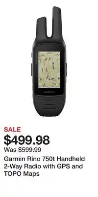 Cabela's Garmin Rino 750t Handheld 2-Way Radio with GPS and TOPO Maps offer