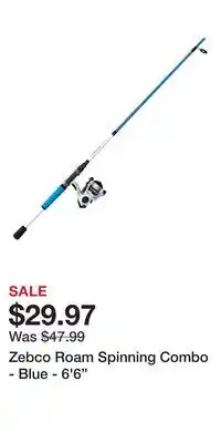 Cabela's Zebco Roam Spinning Combo - Blue - 6'6 offer
