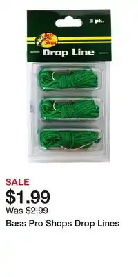 Cabela's Bass Pro Shops Drop Lines offer