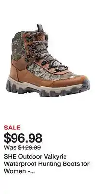 Cabela's SHE Outdoor Valkyrie Waterproof Hunting Boots for Women - Brown/TrueTimber Strata - 10M offer