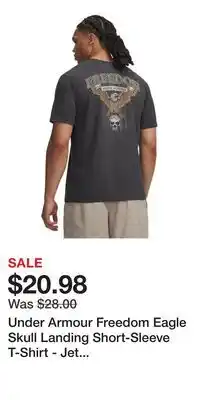 Cabela's Under Armour Freedom Eagle Skull Landing Short-Sleeve T-Shirt - Jet Gray/Utility Light Brown - S offer