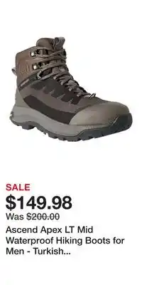 Cabela's Ascend Apex LT Mid Waterproof Hiking Boots for Men - Turkish Coffee/Olive Night - 8M offer