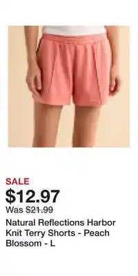 Cabela's Natural Reflections Harbor Knit Terry Shorts - Peach Blossom - L offer