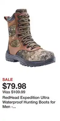 Cabela's RedHead Expedition Ultra Waterproof Hunting Boots for Men - Brown/TrueTimber Strata - 9W offer