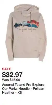Cabela's Ascend To and Fro Explore Our Parks Hoodie - Pelican Heather - XS offer