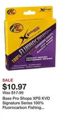 Cabela's Bass Pro Shops XPS KVD Signature Series 100% Fluorocarbon Fishing Line - 200 Yards - 6 lb. - .008'' offer