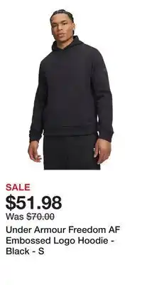 Cabela's Under Armour Freedom AF Embossed Logo Hoodie - Black - S offer