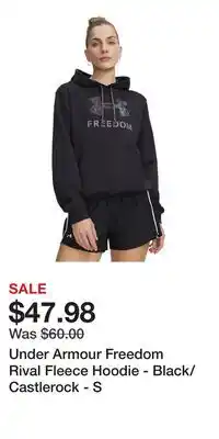 Cabela's Under Armour Freedom Rival Fleece Hoodie - Black/Castlerock - S offer