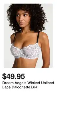 Victoria's Secret Dream Angels Wicked Unlined Lace Balconette Bra offer