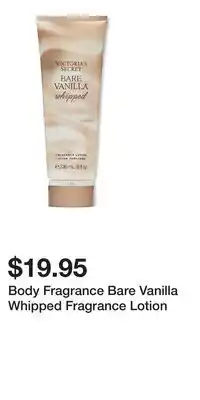 Victoria's Secret Body Fragrance Bare Vanilla Whipped Fragrance Lotion offer