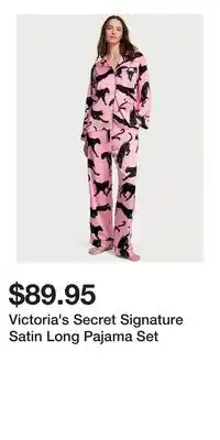 Victoria's Secret Victoria's Secret Signature Satin Long Pajama Set offer