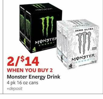 Fareway Monster Energy Drink offer