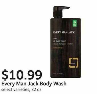 Fareway Every Man Jack Body Wash offer