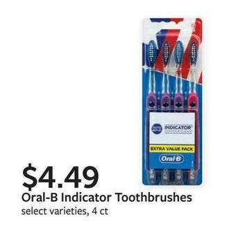 Fareway Oral-B Indicator Toothbrushes offer