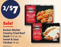 Family Dollar Boston Market Country Fried Beef Steak 13.2 oz. or Sweet & Sour Chicken 14 oz offer