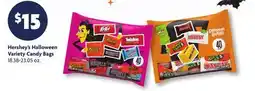 Family Dollar Hershey's Halloween Variety Candy Bags offer