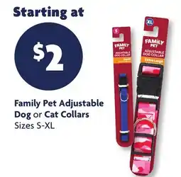 Family Dollar Family Pet Adjustable Dog or Cat Collars offer
