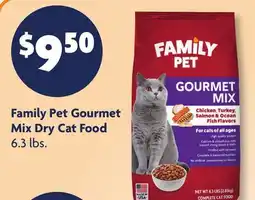 Family Dollar Family Pet Gourmet Mix Dry Cat Food offer