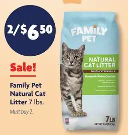 Family Dollar Family Pet Natural Cat Litter offer