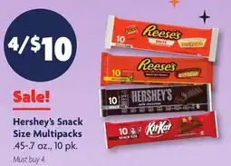 Family Dollar Hershey's Snack Size Multipacks offer