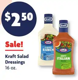 Family Dollar Kraft Salad Dressings offer