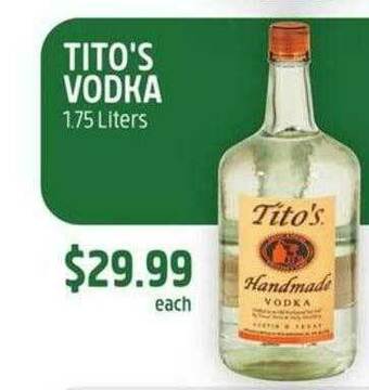 Food 4 Less Tito's Vodka offer