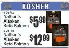 Key Food Nathan's Alaskan Keto Salmon offer