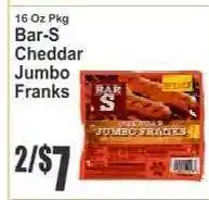 Key Food Bar-S Cheddar Jumbo Franks offer