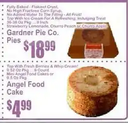 Key Food Gardner Pie Co. Pies offer